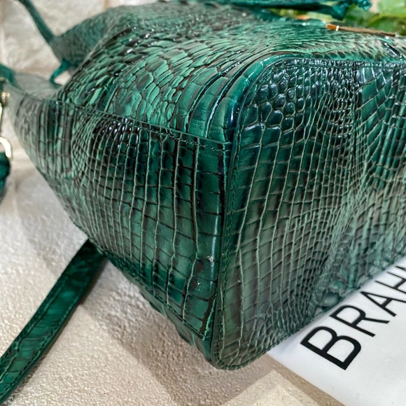 5⭐️SELLER!! 🐊🐊EMERALD MELBOURNE Brahmin MARLOWE - Picture 10 of 16